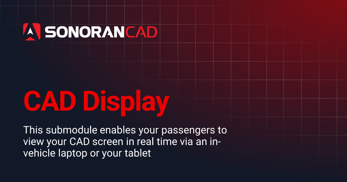 CAD Display | CAD | Sonoran Software Documentation