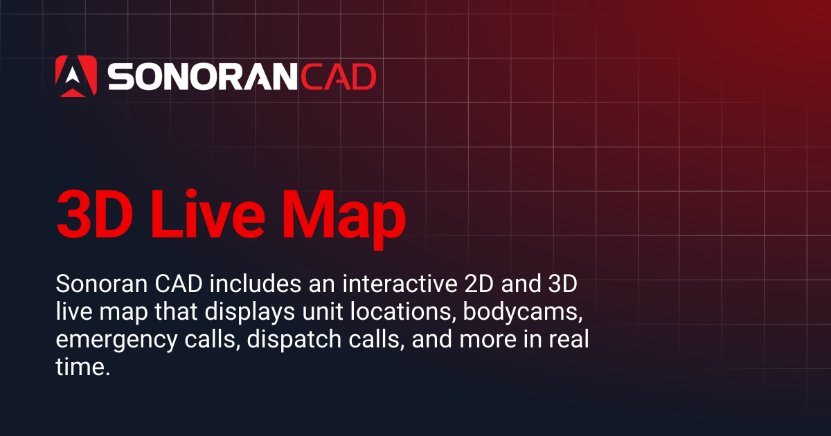 3D Live Map | CAD | Sonoran Software Documentation