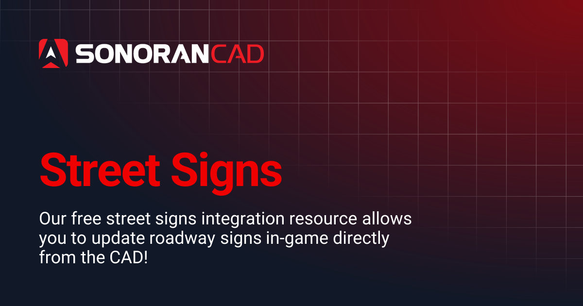 Smart Signs | CAD | Sonoran Software Documentation
