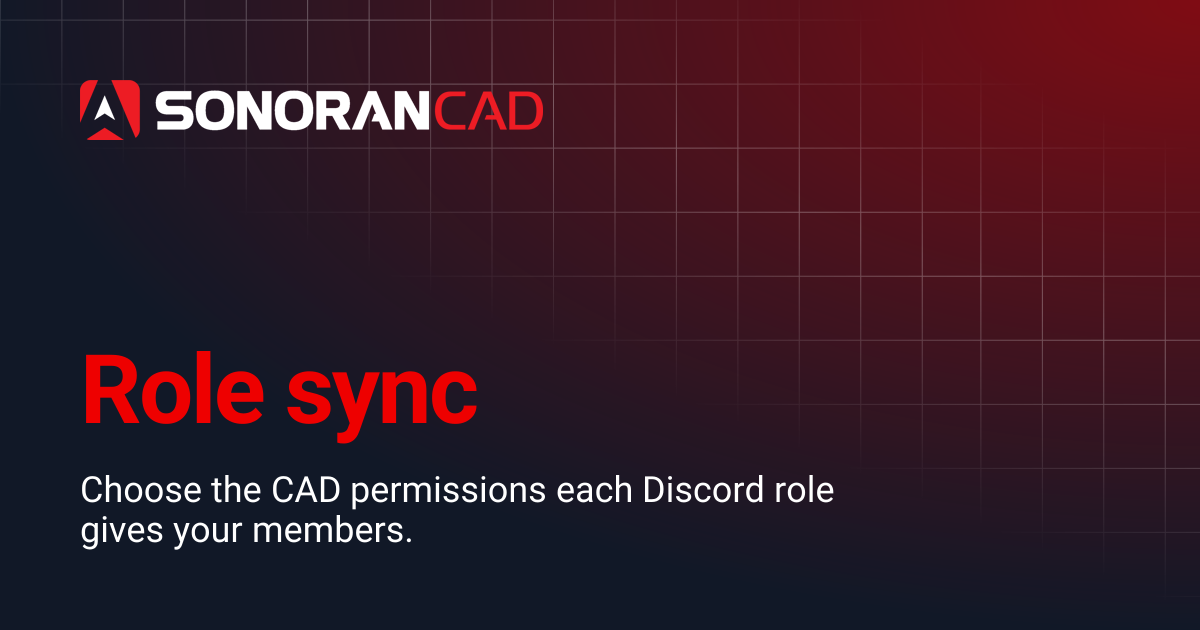 Role sync | CAD | Sonoran Software Documentation