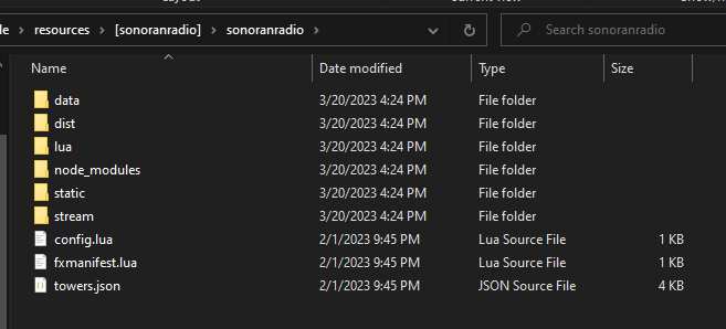 Sonoran Radio Resource Folder Screenshot