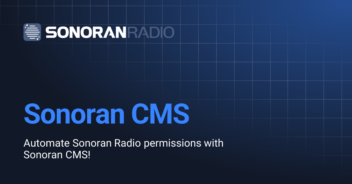 Sonoran Cms Radio Sonoran Software Documentation